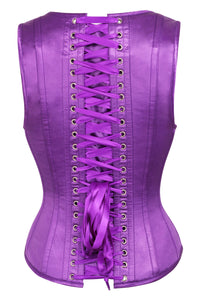 Corsé con tirantes y espalda alta morado Underbust