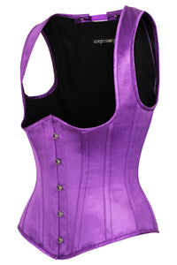 Corsé con tirantes y espalda alta morado Underbust