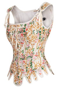 Corsé con estampado floral de inspiración histórica Overbust