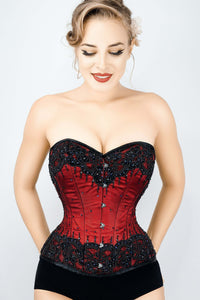 Corset Story C08 Burgundy Satin Couture Corset