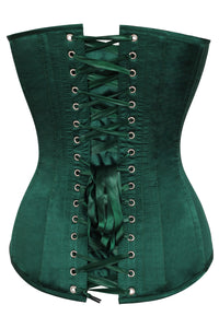 Sobrepantalón de satén verde oscuro Instant Shape Overbust