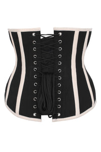 Corsé Underbust de una capa negro y beige