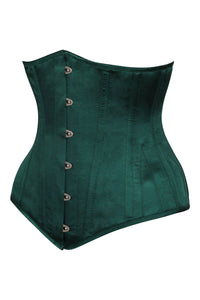 Corsé largo de cintura bajo el pecho verde oscuro Underbust