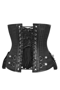 Corsé pirata negro a rayas Underbust