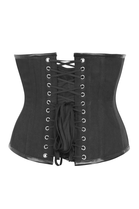 Corse negro brocado salvaje oeste bajo pecho Underbust