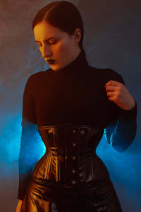 Faja clásica de PVC negra con refuerzo en la cadera Underbust