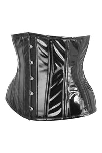 Faja clásica de PVC negra con refuerzo en la cadera Underbust
