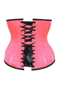Busto largo rosa con hilo dental Underbust