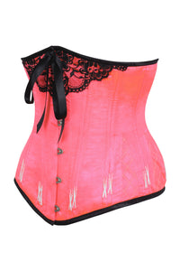 Busto largo rosa con hilo dental Underbust