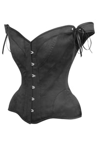 Corsé negro con mangas de raso