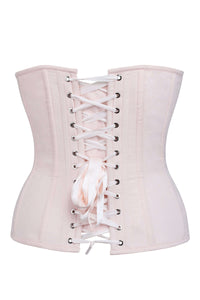 Corset Story SC-007 Dahlia Prairie Pink Cotton Overbust Corset With Zip Front