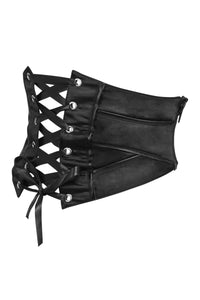 Cinturón de anudar con cremallera lateral inspirado en un corsé