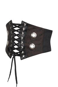 Cinturón marrón brocado inspirado en las avispas steampunk