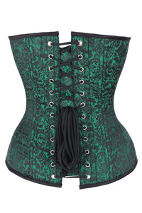 Corse verde brocado experto cintura entrenamiento corset overbust Overbust
