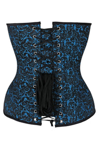Corsé sobre pecho Expert Waist Training en brocado turquesa Overbust