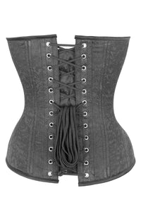 Corse negro brocado experto cintura entrenamiento corset overbust