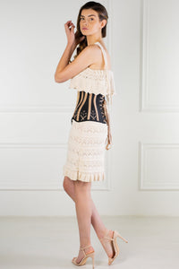 Corset Story WTS826 Historic brocade Underbust corset with Flossing
