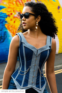 Corset Story WTS837 Double Denim WaistCoat Corset