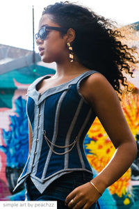 Corset Story WTS837 Double Denim WaistCoat Corset
