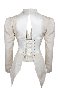 Chaqueta de esmoquin con corsé marfil