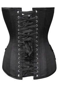 Corset Story WTS947 Black Satin Lace Applique Overbust Corset