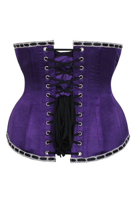 Busto largo púrpura inspirado en el circo victoriano Underbust