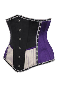 Busto largo púrpura inspirado en el circo victoriano Underbust