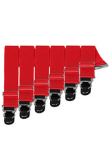 Corset Story SUSPENDER;R;6 6 x Steel Suspender Clips In Red
