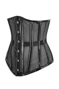 Corset Story BC-036 Black PVC Mesh Underbust Corset