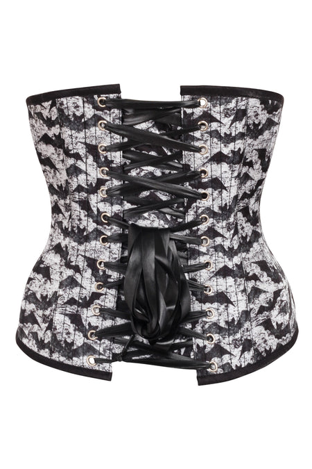 Corsé gótico con estampado de murciélagos Underbust