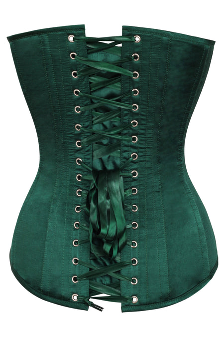 Sobrepantalón de satén verde oscuro Instant Shape Overbust