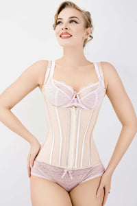 Corset Story CSLT027 Corset Story Beige Latex Underbust Corset with adjustable Bra Straps