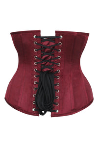 Corsé largo de cintura Underbust burdeos