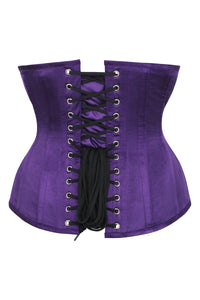 Corsé largo de cintura bajo el pecho morado oscuro Underbust