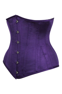 Corsé largo de cintura bajo el pecho morado oscuro Underbust