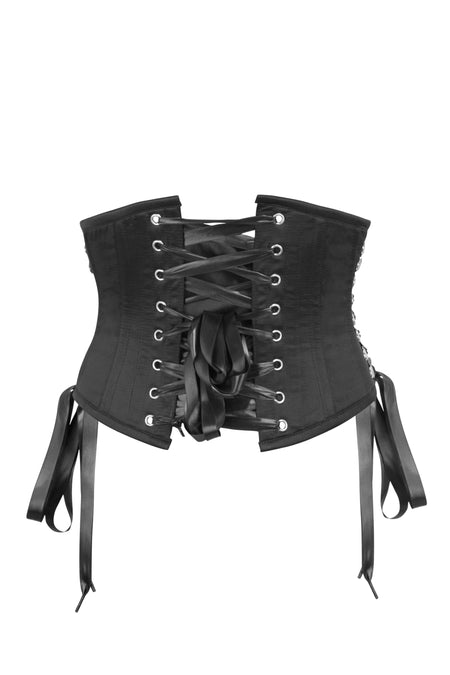 Avispa Steampunk negra con detalle de lazo lateral
