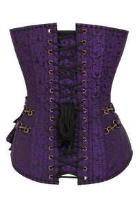 Corsé largo Steampunk morado