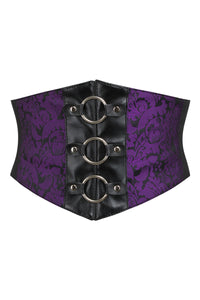 Cinturón gótico de brocado púrpura inspirado en Waspie